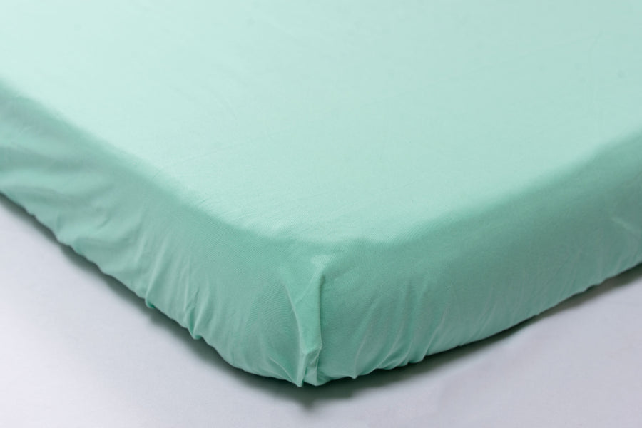 Green Solid - Fitted Crib/ Cot Sheet