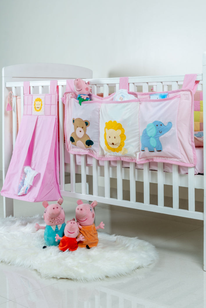 Jungle Friends Diaper Stacker Pocket Cot Organizer