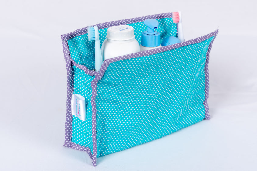 Green & Purple Polka Dots - Toiletry Kit