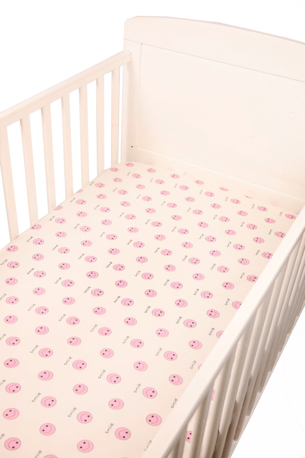 Pink Emoji Fitted Crib/Cot Sheet – Blooming Buds Boutique