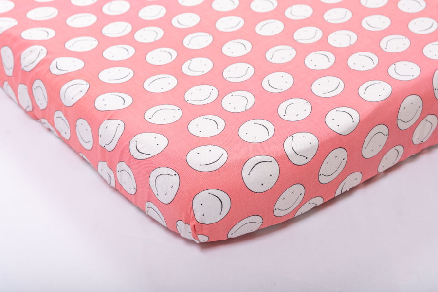 Smiley Faces - Fitted Crib/ Cot Sheet
