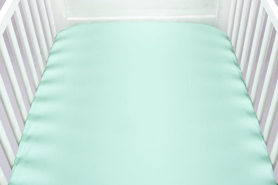 Green Solid - Fitted Crib/ Cot Sheet