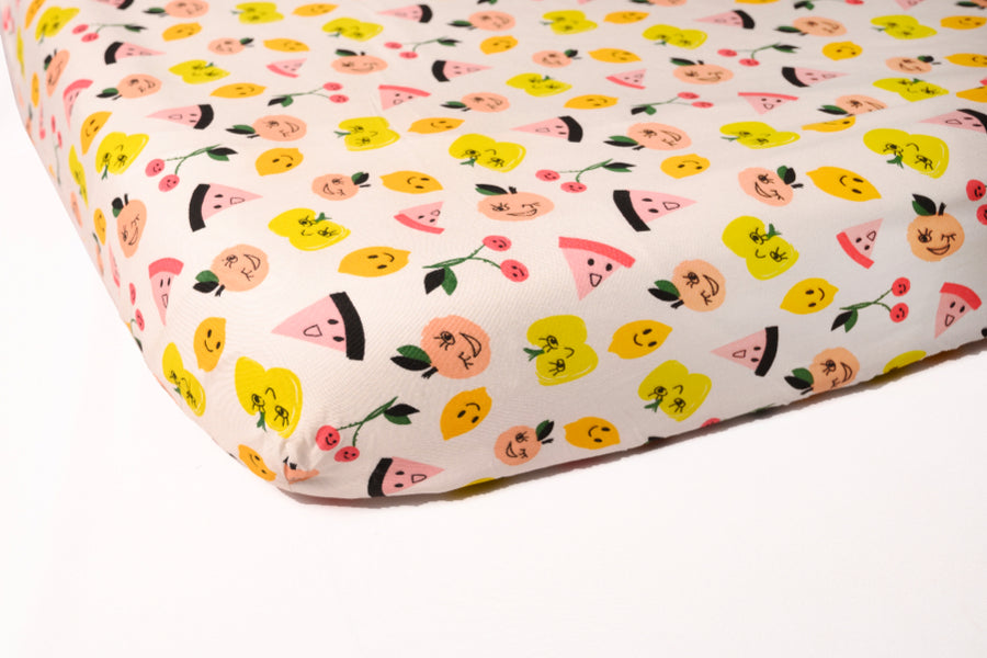 Fruits Print - Fitted Crib/Cot Sheet