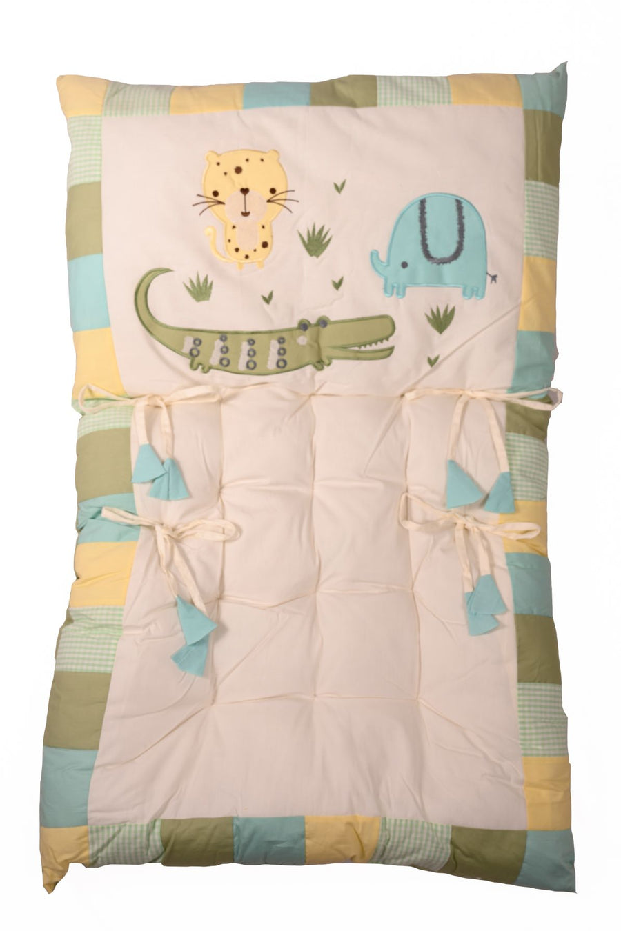 Green & Yellow Alligator - Newborn Mattress Set