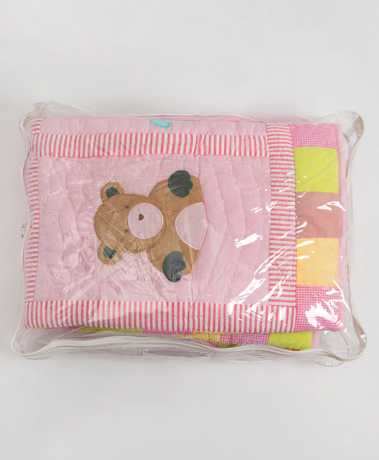 Jungle Friends -Bedding Set | Comforter | Cot Bumper | Flat Sheet | Pillow | 2 bolsters